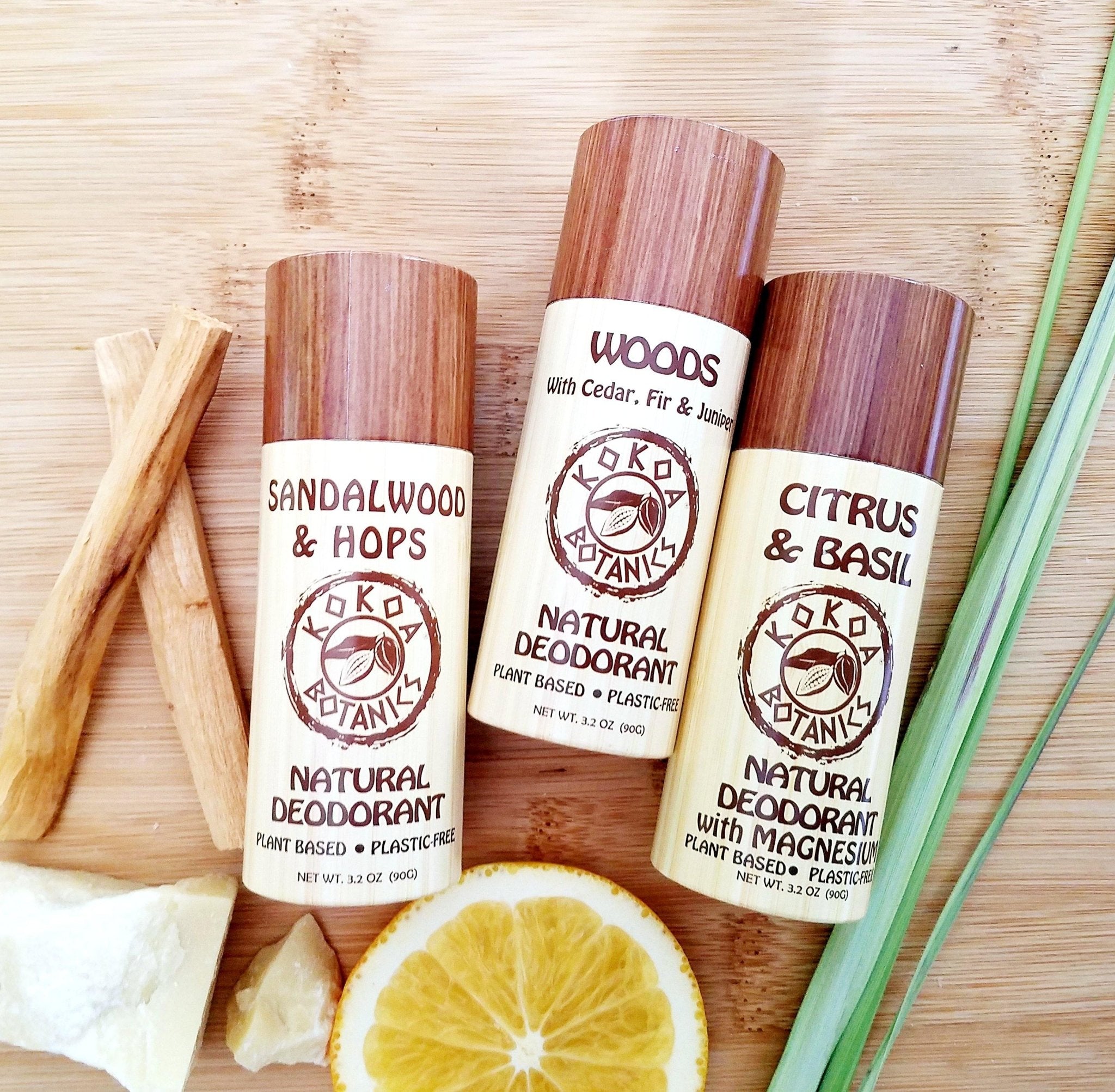 Natural Deodorant 3 Pack - Gift Set - Artisan Skin Care - Gift for Men- Vegan